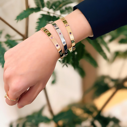 [⭐Hevara Jewelry] 2026 RAINBOW LOVE BRACELET 6.1MM  10 DIAMONDS