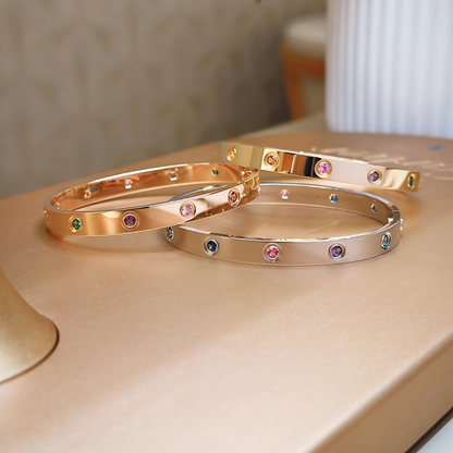 [⭐Hevara Jewelry] 2026 RAINBOW LOVE BRACELET 6.1MM  10 DIAMONDS
