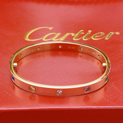 [⭐Hevara Jewelry] 2026 RAINBOW LOVE BRACELET 6.1MM  10 DIAMONDS