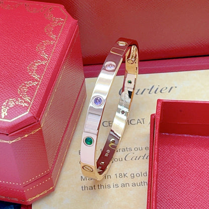 [⭐Hevara Jewelry] 2026 RAINBOW LOVE BRACELET 6.1MM  10 DIAMONDS