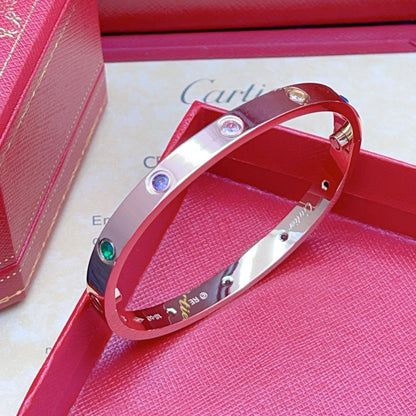 [⭐Hevara Jewelry] 2026 RAINBOW LOVE BRACELET 6.1MM  10 DIAMONDS