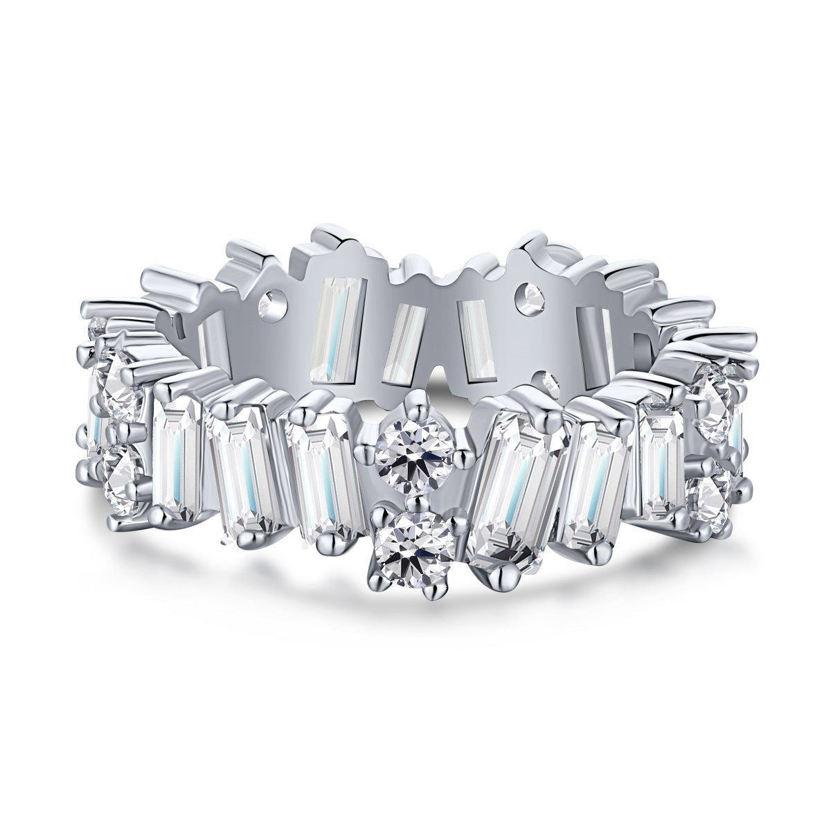 [Hevara Jewelry]Delicate Multi Shape Tennis Ring