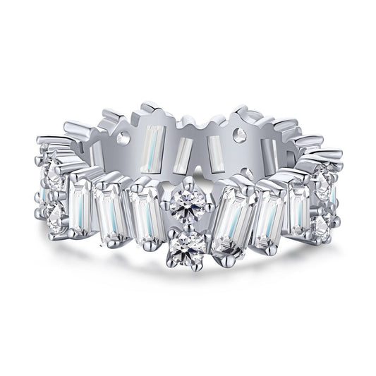 [Hevara Jewelry]Delicate Multi Shape Tennis Ring