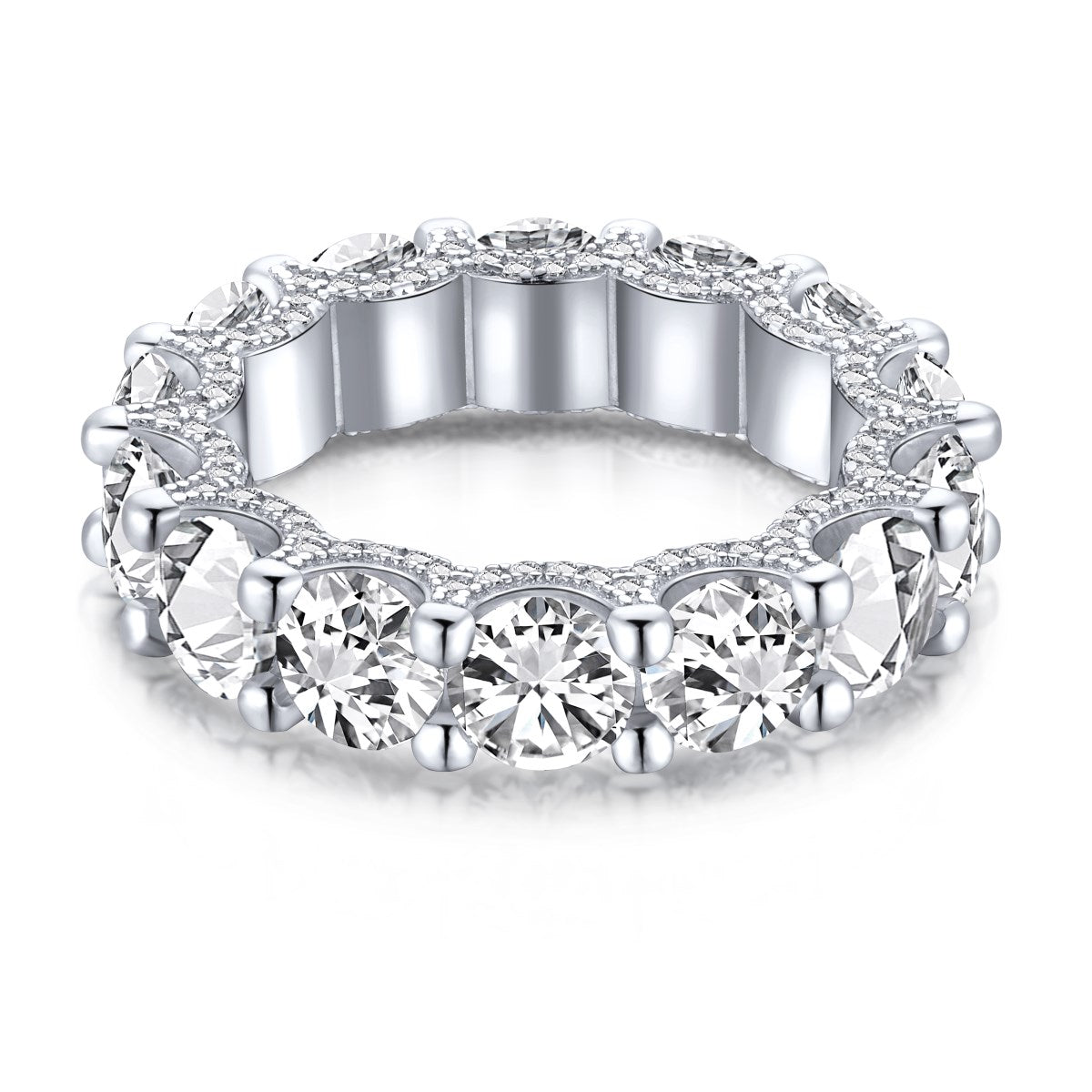 [Hevara Jewelry]Gorgeous Round Cut Tennis Ring