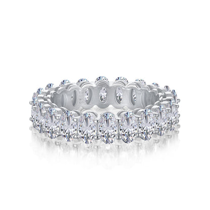 [Hevara Jewelry]Ornate Oval Cut Tennis Ring