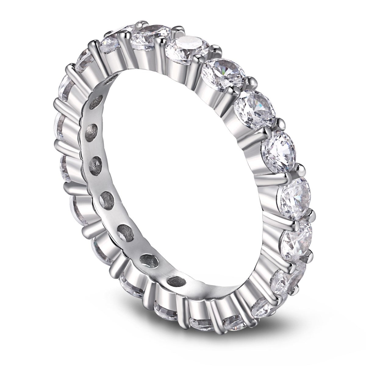 [Hevara Jewelry]Sparkling Round Cut Tennis Ring