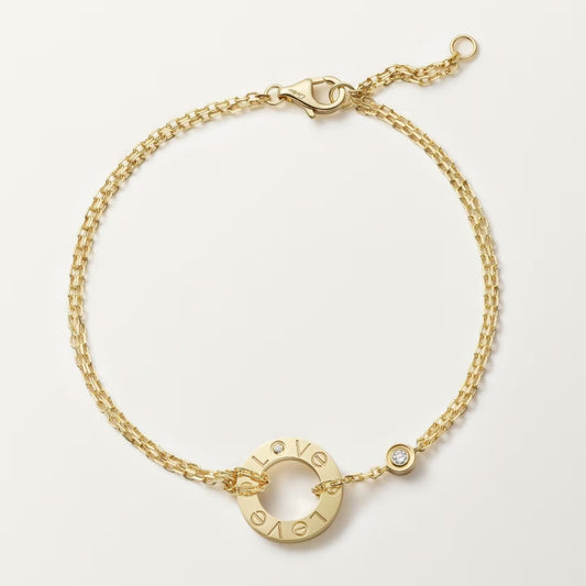 [⭐Hevara Jewelry]LOVE BRACELET 2 DIAMOND