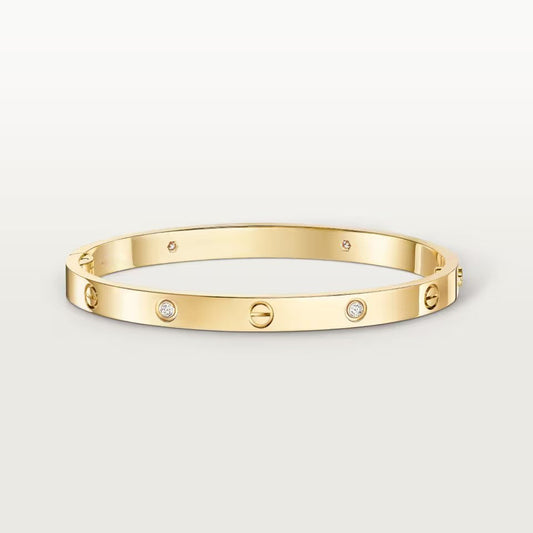 [⭐Hevara Jewelry]LOVE BRACELET 4.8MM 4 DIAMONDS