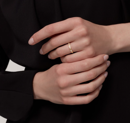 [⭐Hevara Jewelry]LOVE RING 2.6mm-wide full-diamond ring Gold