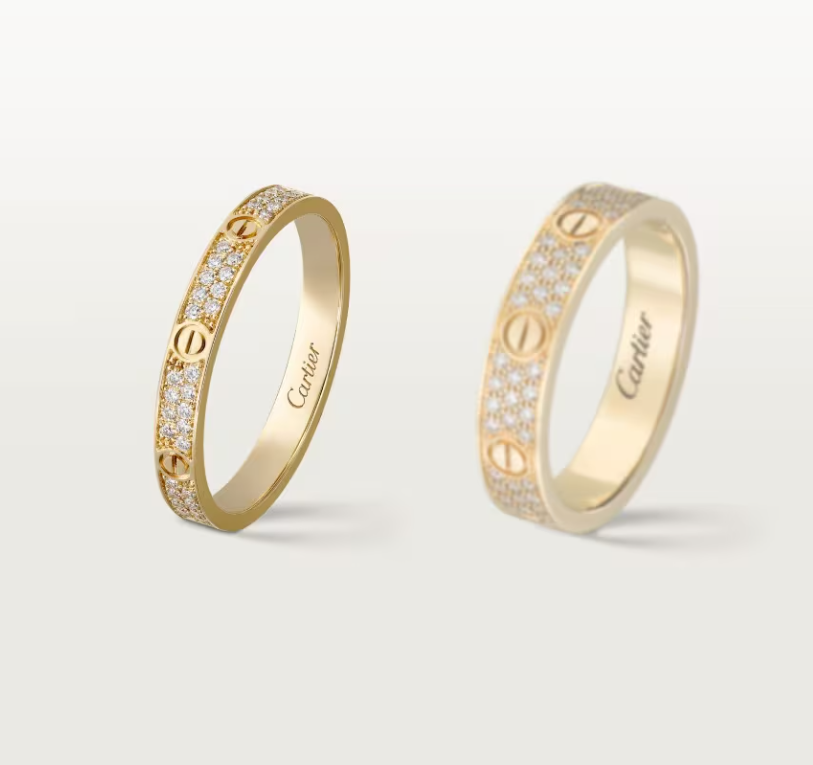 [⭐Hevara Jewelry]LOVE RING 2.6mm-wide full-diamond ring Gold