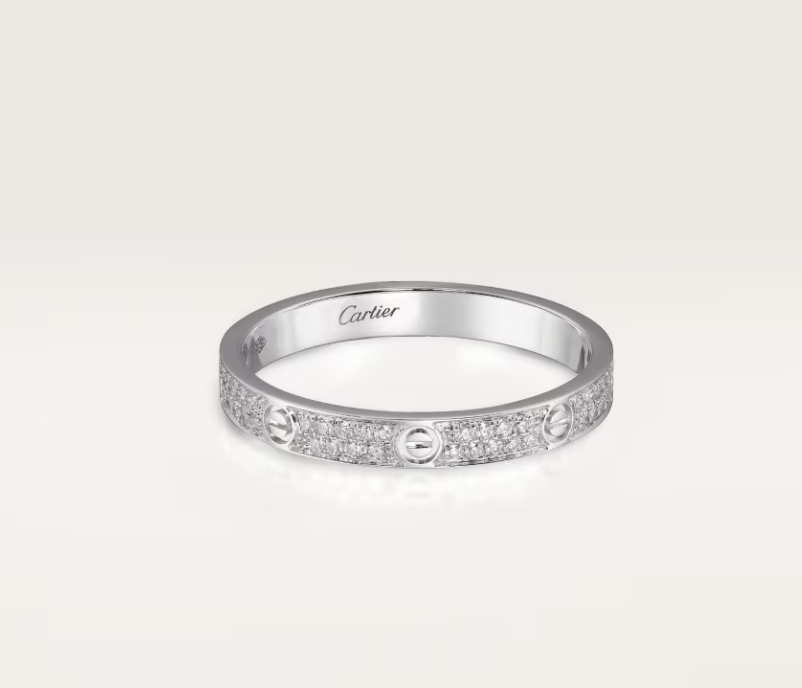 [⭐Hevara Jewelry]LOVE RING 2.6mm-wide full-diamond ring silver