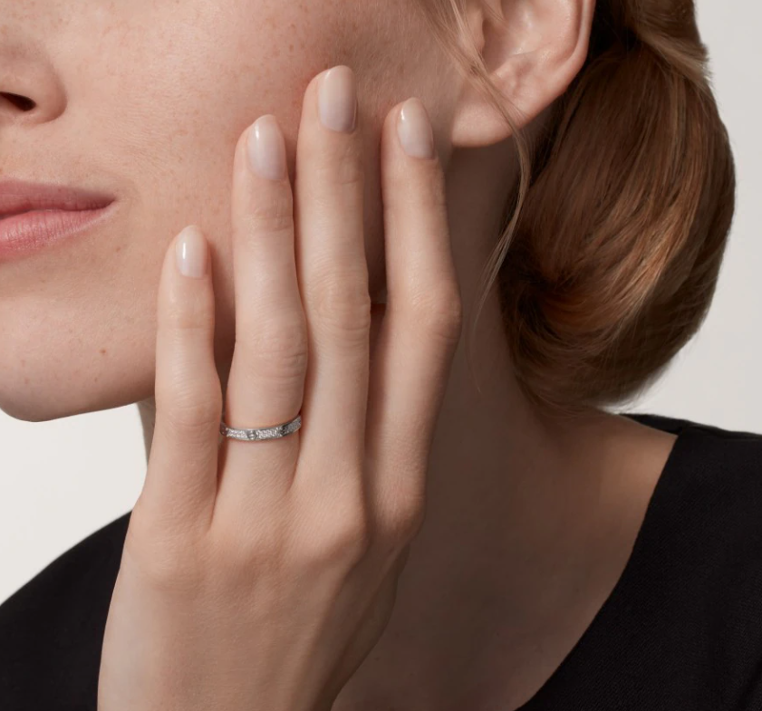 [⭐Hevara Jewelry]LOVE RING 2.6mm-wide full-diamond ring silver