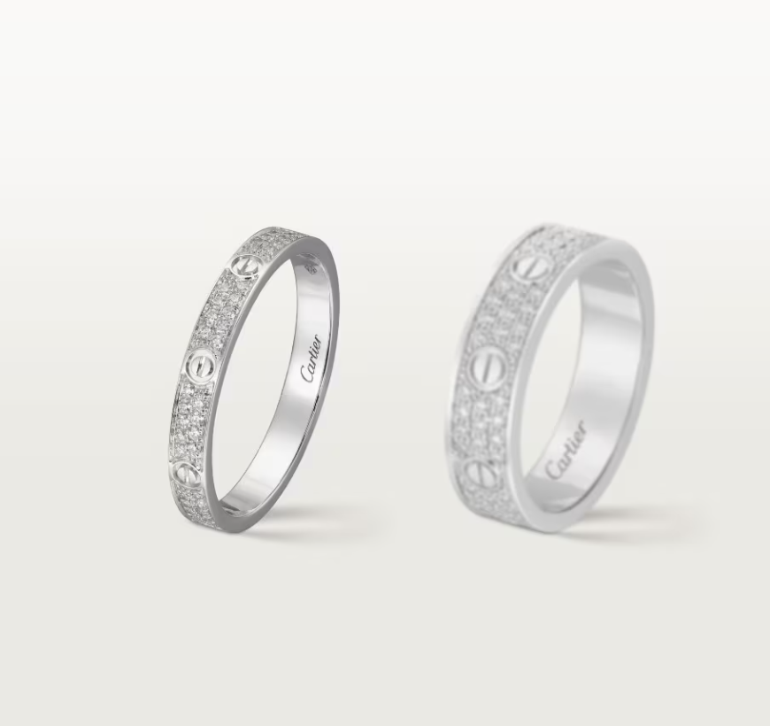 [⭐Hevara Jewelry]LOVE RING 2.6mm-wide full-diamond ring silver