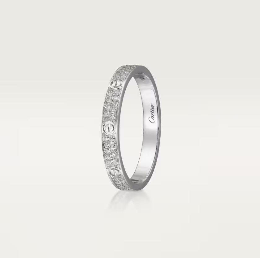 [⭐Hevara Jewelry]LOVE RING 2.6mm-wide full-diamond ring silver