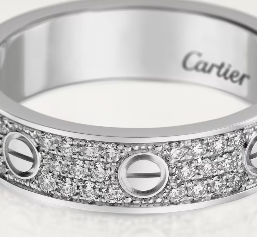 [⭐Hevara Jewelry]LOVE RING 4mm-wide full-diamond ring silver