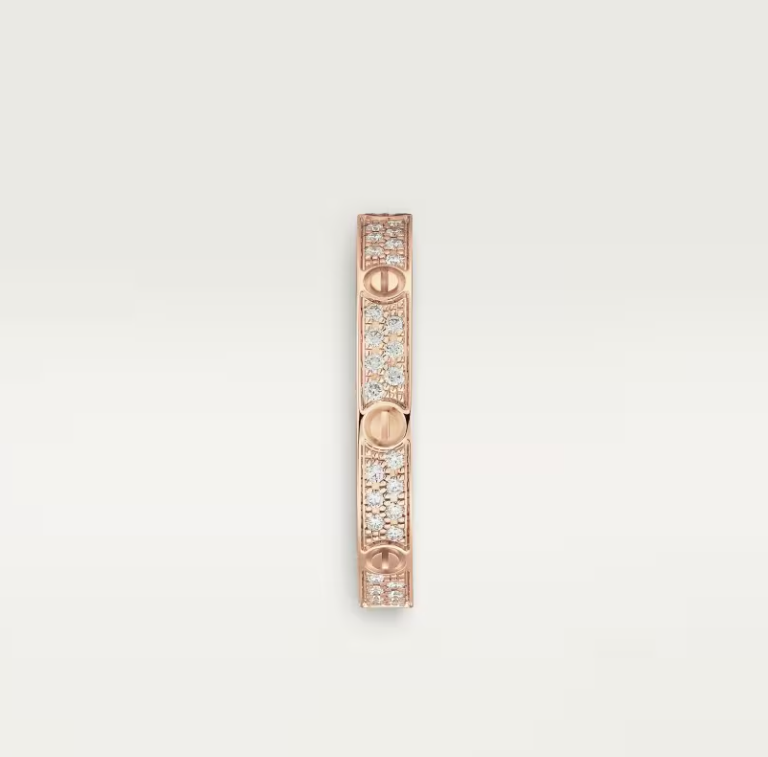 [⭐Hevara Jewelry]LOVE RING 2.6mm-wide full-diamond ring Rose Gold