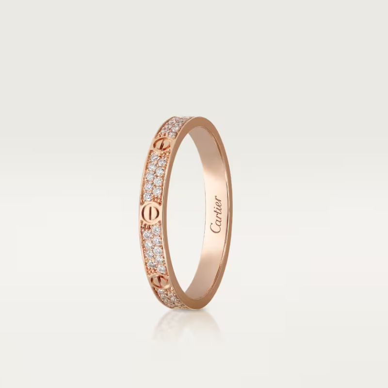 [⭐Hevara Jewelry]LOVE RING 2.6mm-wide full-diamond ring Rose Gold