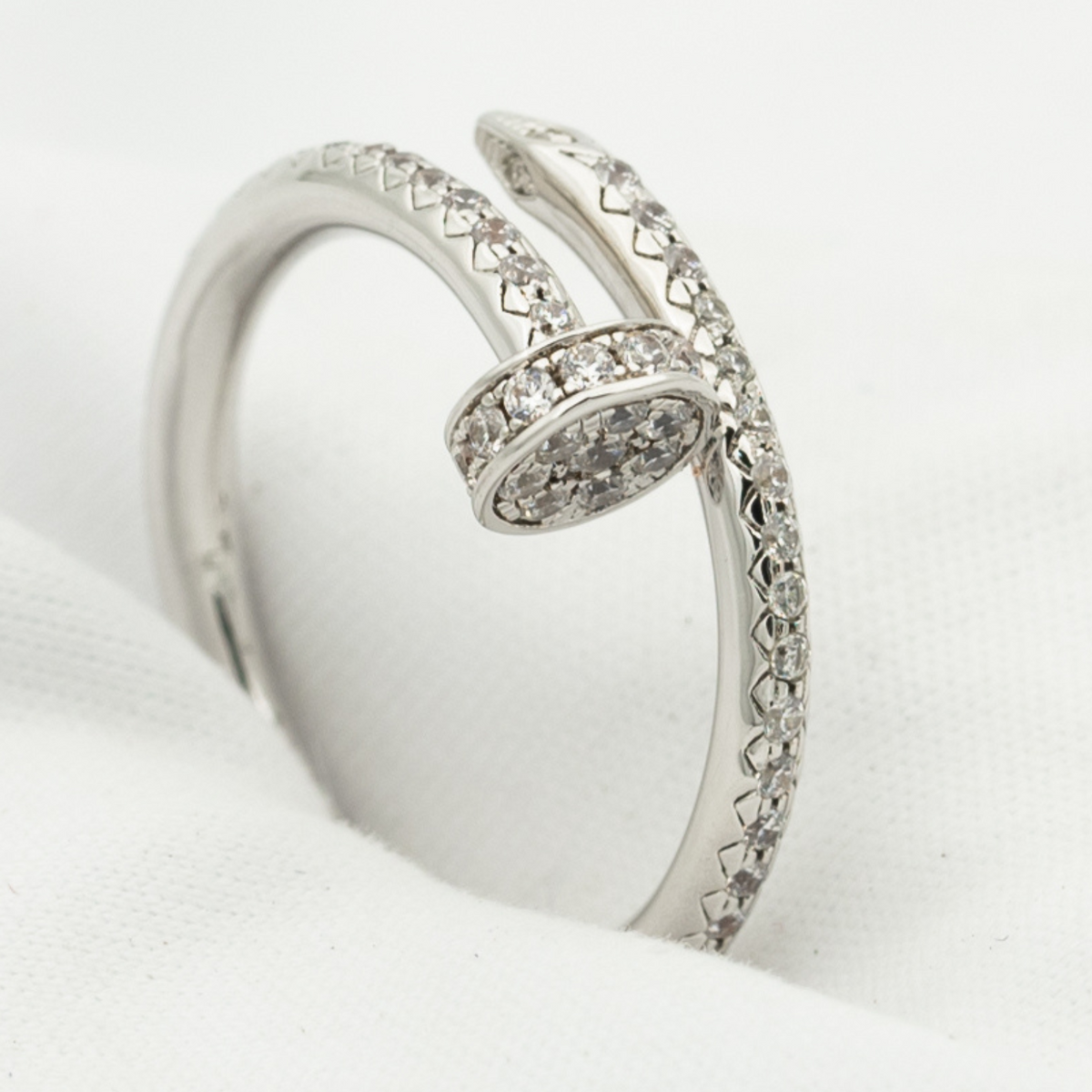 [⭐Hevara Jewelry]JUSTE RING 1.8MM SILVER DIAMONDS