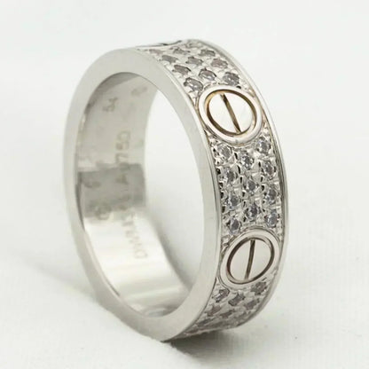 [⭐Hevara Jewelry]LOVE RING 5.5MM DIAMONDS PAVED