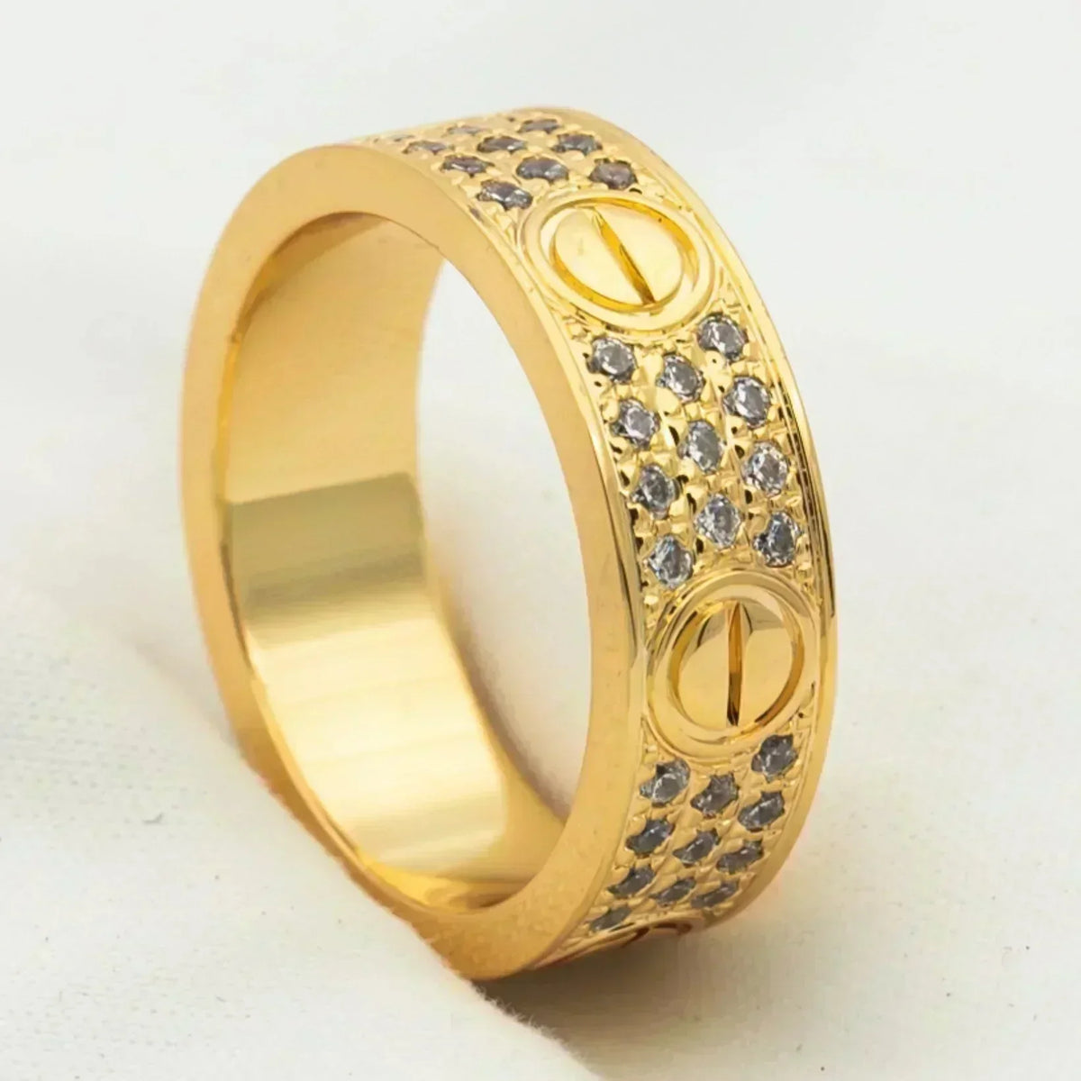 [⭐Hevara Jewelry]LOVE RING 5.5MM DIAMONDS PAVED