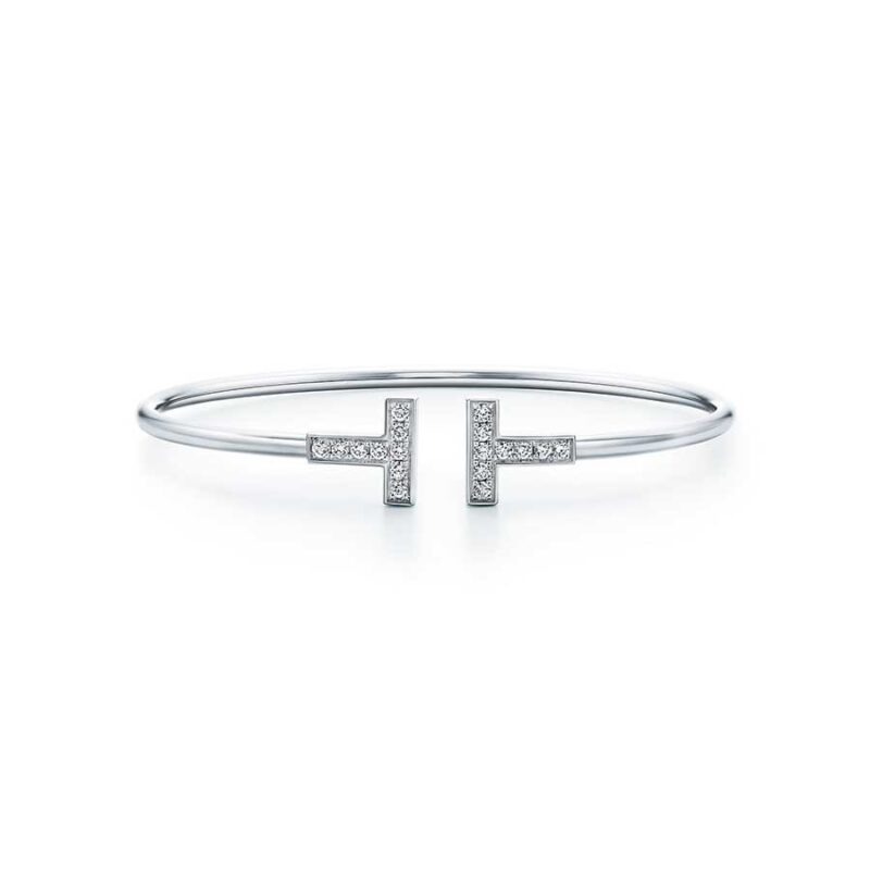 [Hevara Jewelry]T BRACELET 1.8MM DIAMOND SILVER