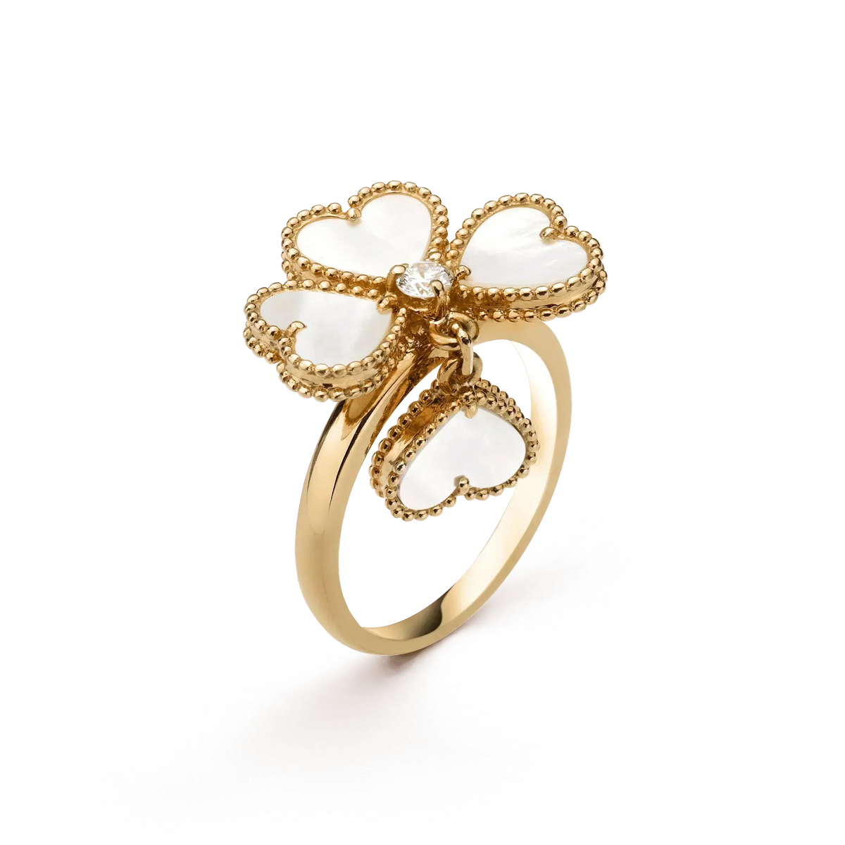 [⭐Hevara Jewelry]SWEET CLOVER WHITE MOP RING