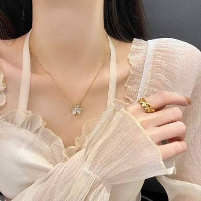 [⭐Hevara Jewelry]FLOWER DIAMOND NECKLACE
