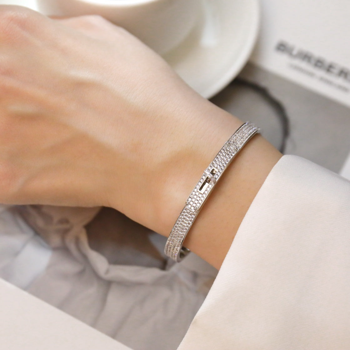 [⭐Hevara Jewelry]KELLY BRACELET DIAMOND PAVED