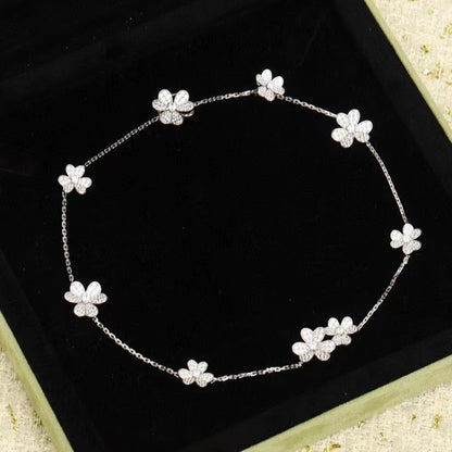 [⭐Hevara Jewelry]FRIVOLE SILVER 9 FLOWERS NECKLACE