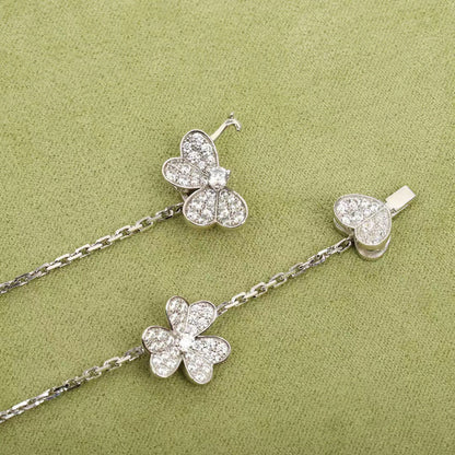 [⭐Hevara Jewelry]FRIVOLE SILVER 9 FLOWERS NECKLACE