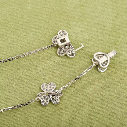 [⭐Hevara Jewelry]FRIVOLE SILVER 9 FLOWERS NECKLACE