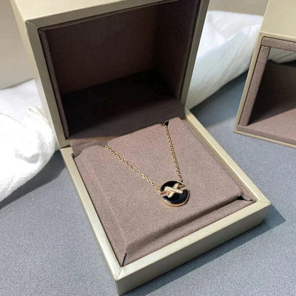 [⭐Hevara Jewelry]JEUX DE ROSE GOLD DIAMOND NECKLACE
