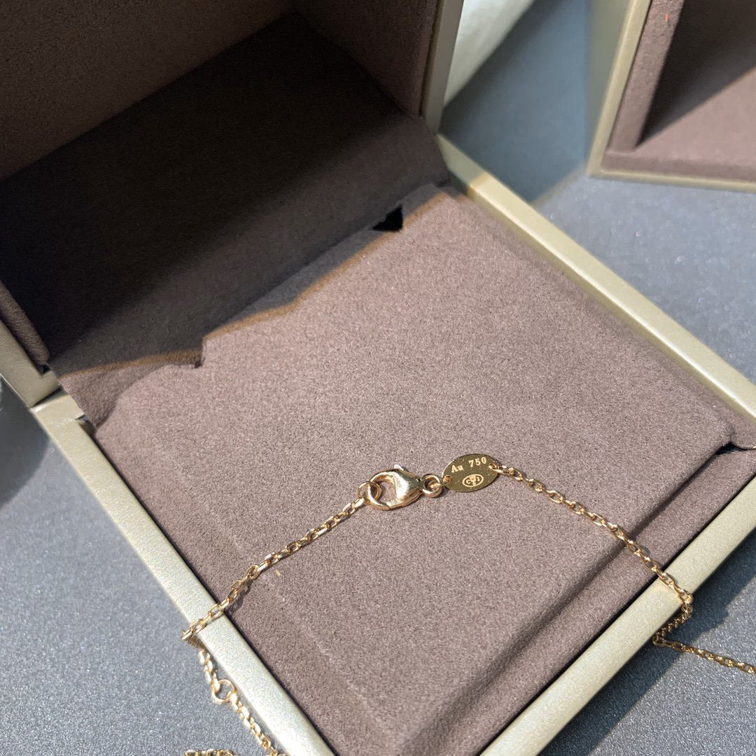 [⭐Hevara Jewelry]JEUX DE PINK GOLD DIAMOND NECKLACE