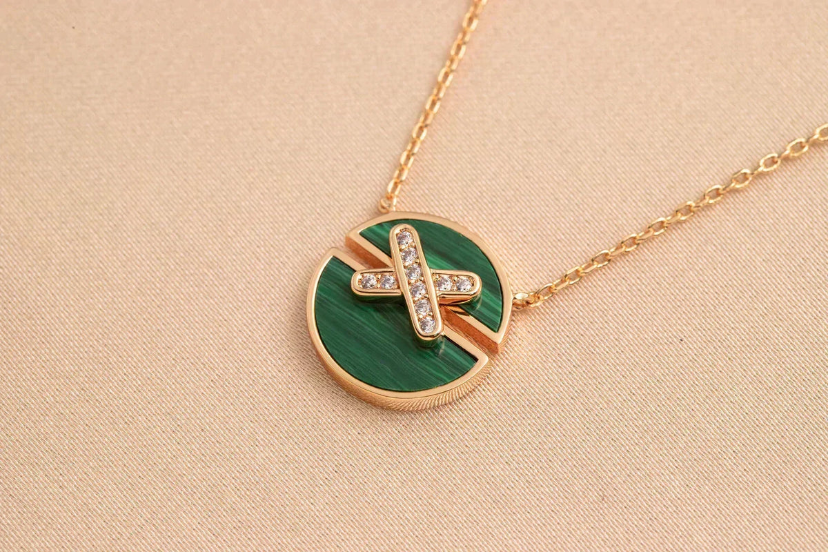 [⭐Hevara Jewelry]JEUX DE ROSE GOLD DIAMOND NECKLACE