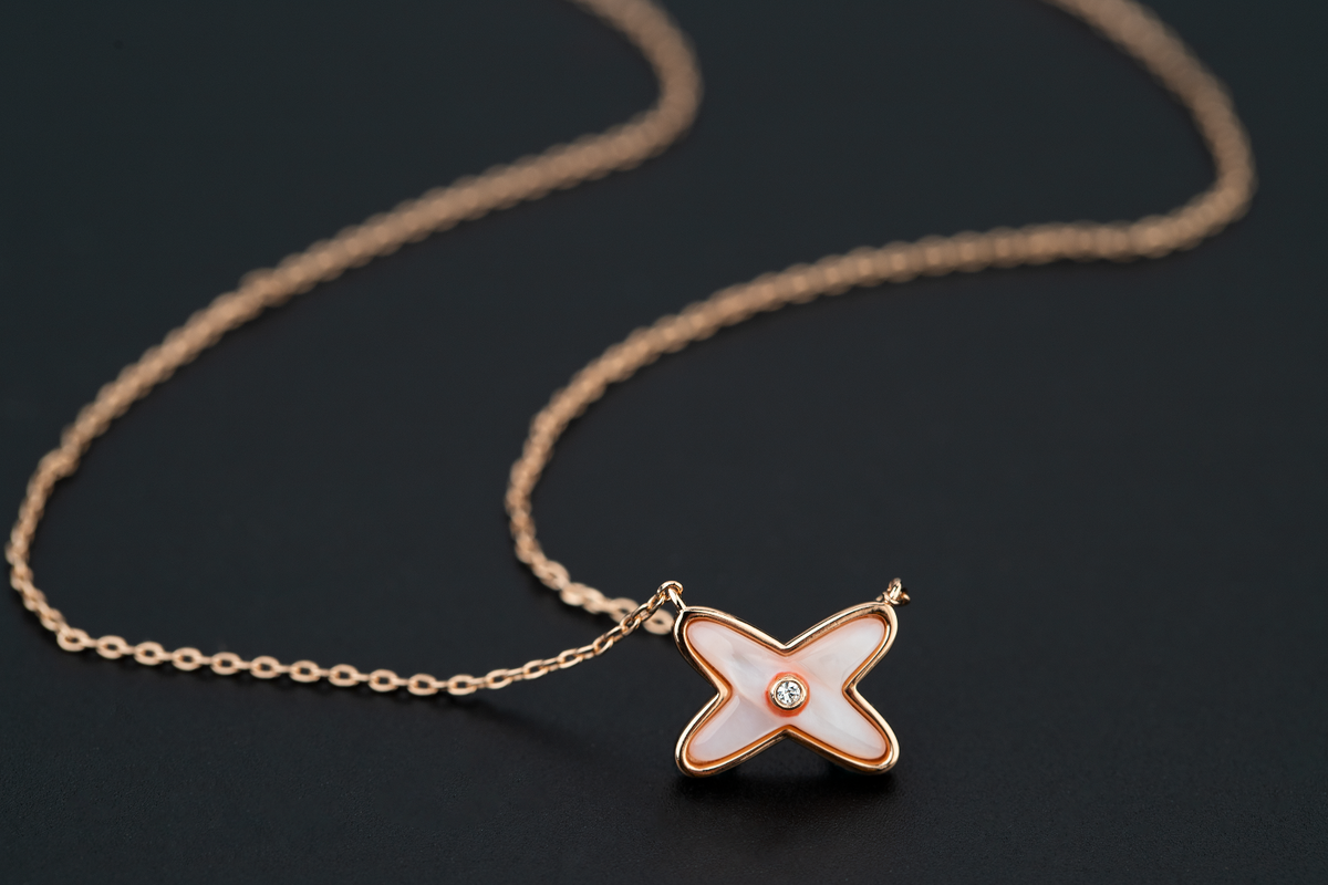 [⭐Hevara Jewelry]JEUX DE NECKLACE 1 DIAMOND