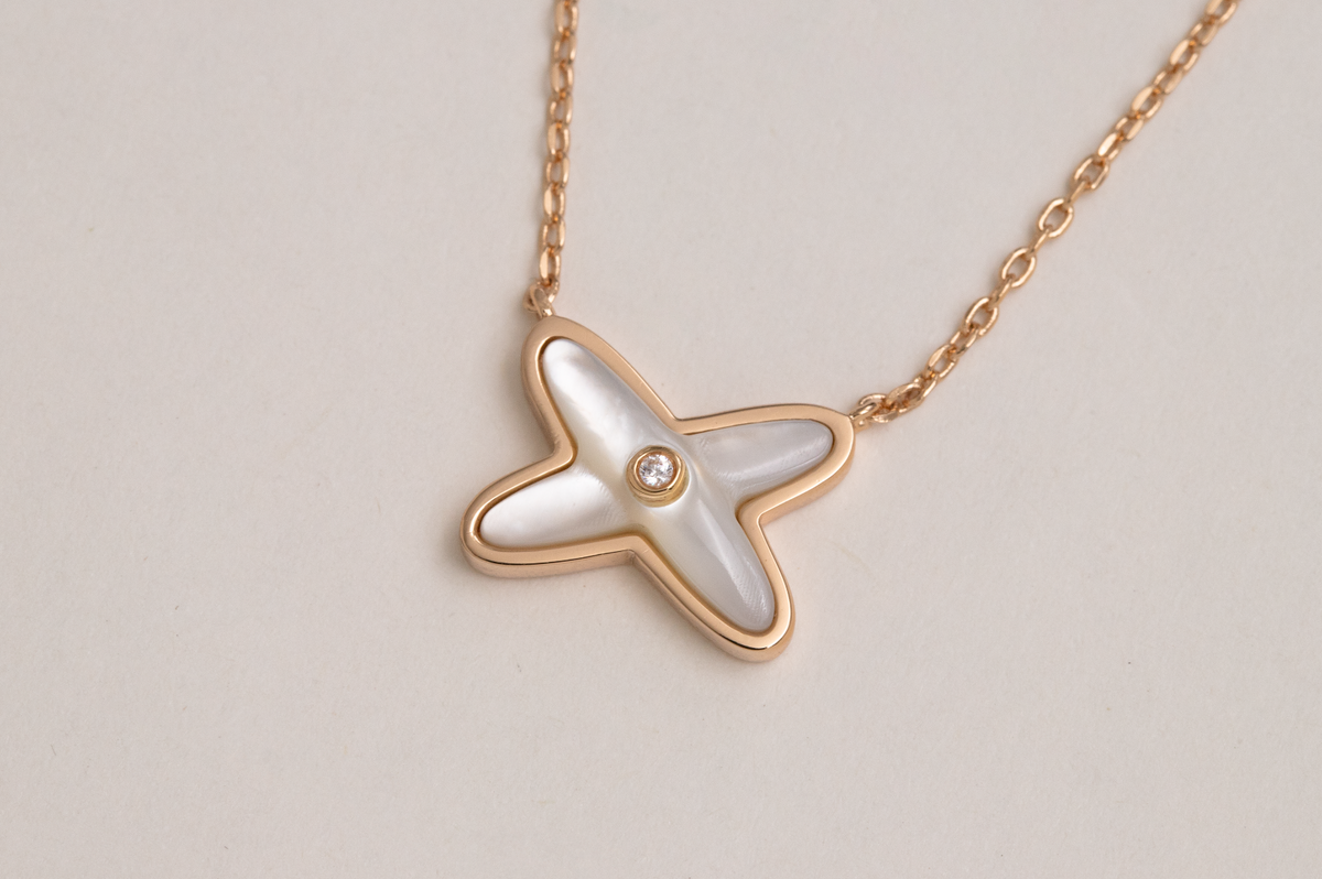 [⭐Hevara Jewelry]JEUX DE NECKLACE 1 DIAMOND
