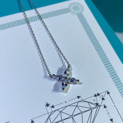 [Hevara Jewelry]PLATINUM AND DIAMOND VICTORIA PENDANT NECKLACE