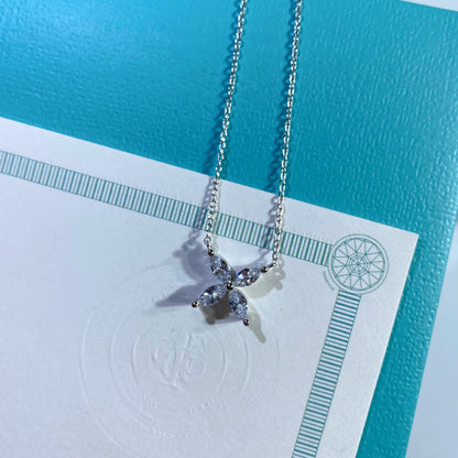 [Hevara Jewelry]PLATINUM AND DIAMOND VICTORIA PENDANT NECKLACE
