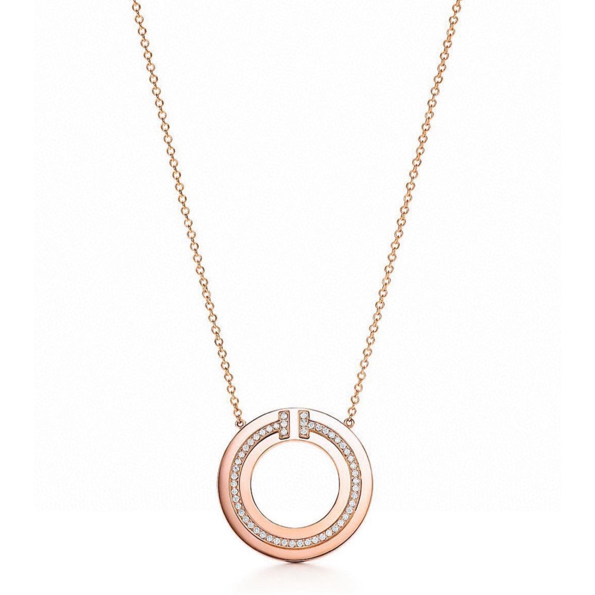 [Hevara Jewelry]DIAMOND AND MOTHER OF PEARL CIRCLE PENDANT
