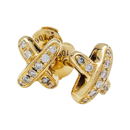 [⭐Hevara Jewelry]JEUX DE GOLD DIAMOND EARRINGS