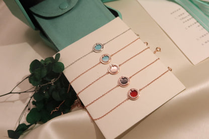 [Hevara Jewelry]DIAMOND CIRCLE PINK GOLD BRACELET