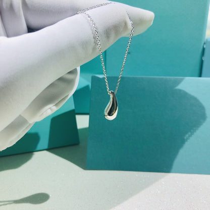 [Hevara Jewelry]ELSA PERETTI TEARDROP PENDANT STERLING SILVER NECKLACE