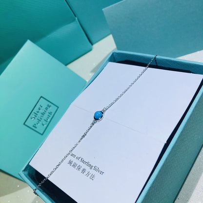 [Hevara Jewelry]YARD TURQUOISE NECKLACE SILVER