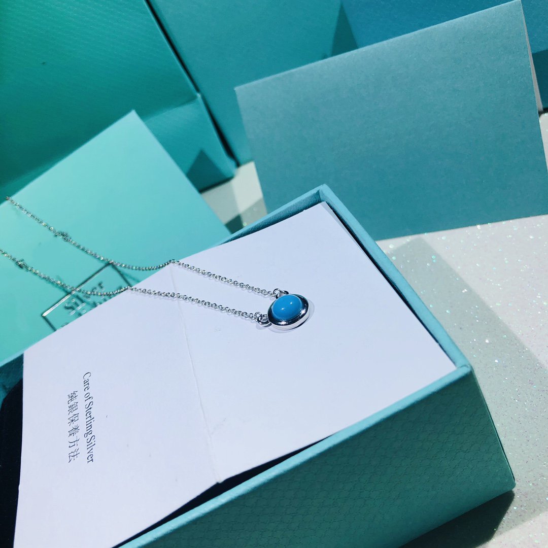 [Hevara Jewelry]YARD TURQUOISE NECKLACE SILVER