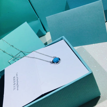 [Hevara Jewelry]YARD TURQUOISE NECKLACE SILVER