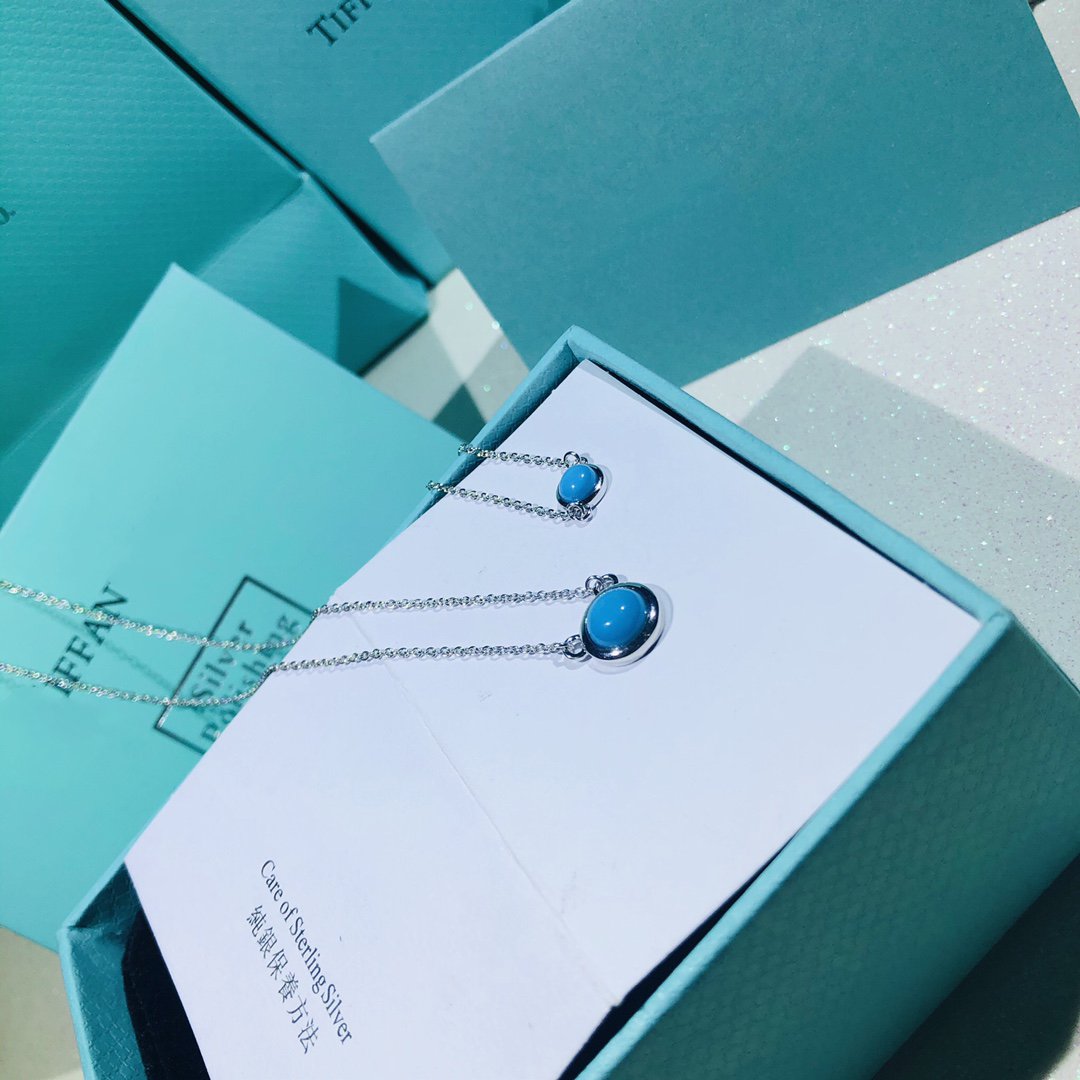 [Hevara Jewelry]YARD TURQUOISE NECKLACE SILVER