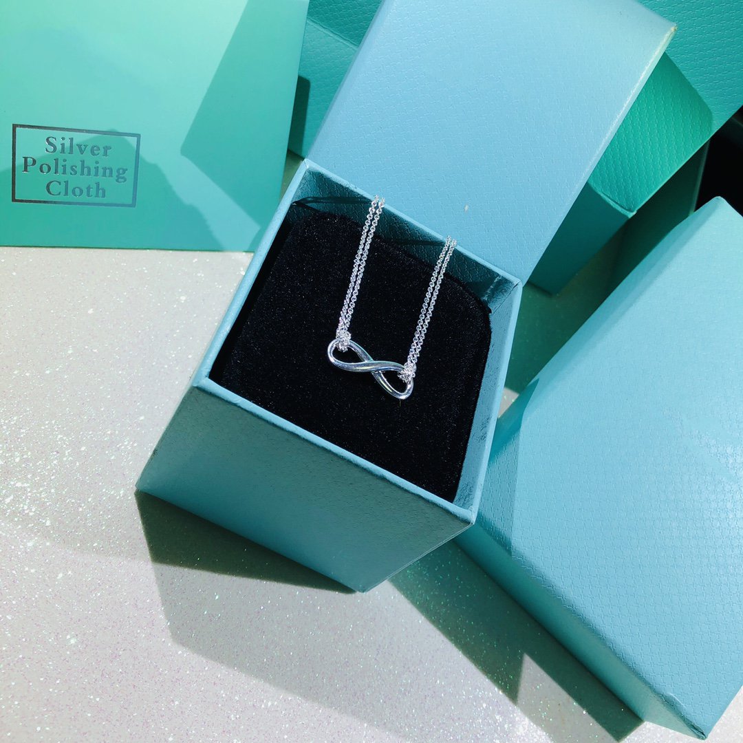 [Hevara Jewelry]SILVER INFINITY DOUBLE CHAIN NECKLACE