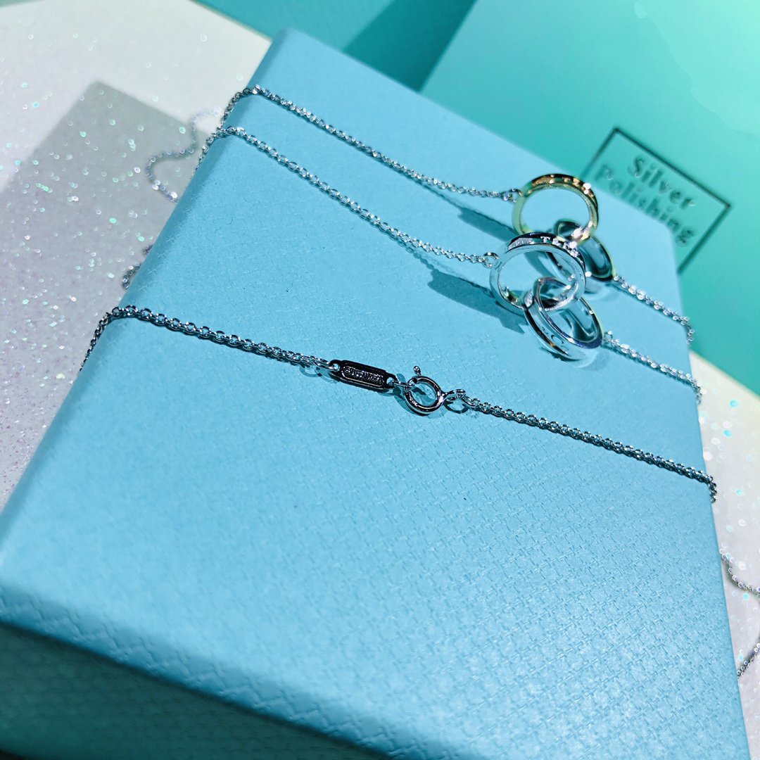 [Hevara Jewelry]INTERLOCKING CIRCLES PENDANT SMALL NECKLACE