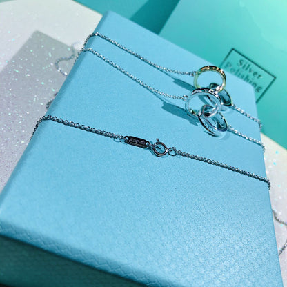 [Hevara Jewelry]INTERLOCKING CIRCLES PENDANT SMALL NECKLACE