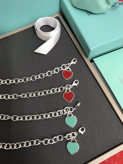 [Hevara Jewelry]HEART TAG BRACELET SILVER MEDIUM